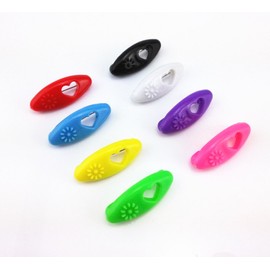 yueton 48pcs Assorted Color Fashion Plastic Cover Scarves Safety Pin, Scarf Pins, Hijab Pins, Brooch Pins, Safety Locking Baby Cloth Diaper Nappy Pin (Flower&Heart)