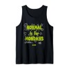 Normal Mondays Doodle Humor Green Quote Saying Phrase Letter Tank