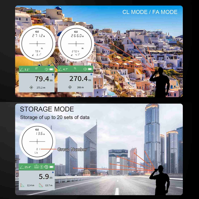 600M / 800M / 1200M / 1500M Golf Rangefinder Distance