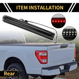 REPAIROCK LED Third Brake Light for Ford Excursion 2000-2005 3rd Brake Stop Light Assembly Roof Cargo Light Red High Mount Lamp Smoked Lens Black