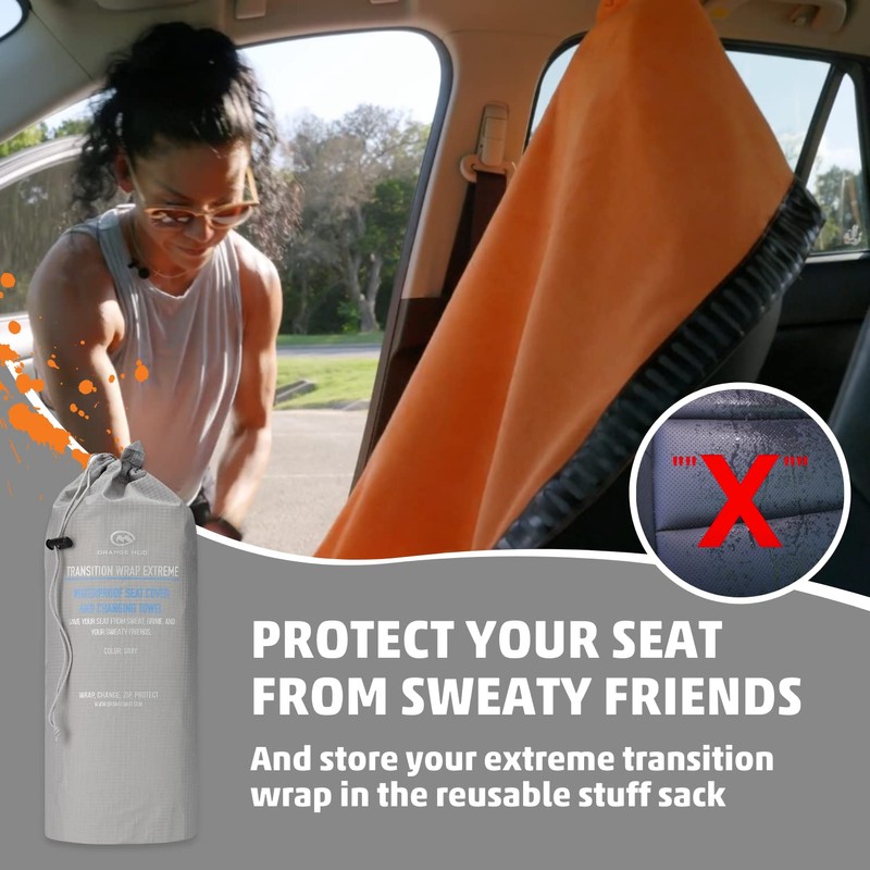 M Orange Mud Transition Wrap Extreme Waterproof Car Seat Cover