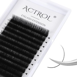 ACTROL Classic Eyelash Extension 0.10mm C Curl 10-13mm Mixed Tray Supplies Matte Black Professional Lashes