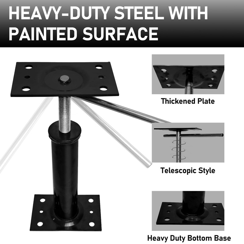 House Jacks for Leveling, 11"-17" Adjustable Jack Post Basement Floor