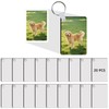 AiDiYGECO 60 Pcs Sublimation Keychain Blanks Ornament bulk Rectangle Double