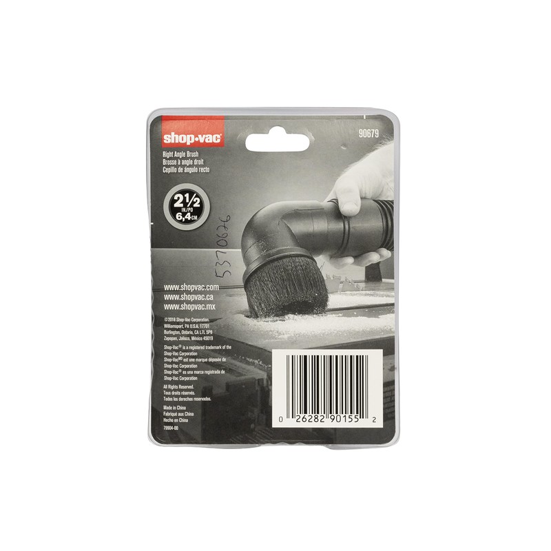 Shop-Vac 9067900 2.5 Inch Diameter Right Angle Brush, Ideal for