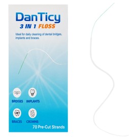 Super Floss Dental Floss for Braces, Pre-Cut Strands (1 Pack (70 Pcs))