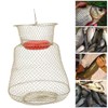 Stainless Steel Foldable Round Portable Fish Shrimp Basket Fishing Net