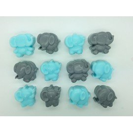 60 x Mini Elephant Soaps - Scented - Baby Shower Game Prize Christening Favours (Pink & Grey)