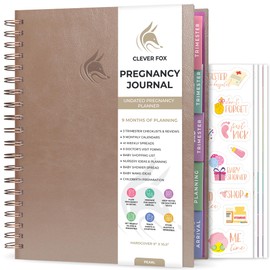Clever Fox Pregnancy Journal & Memory Book - Pregnancy Planner & Notebook for Expecting Moms – Baby Keepsake, First Time Moms Gift (Pearl, 9" x 10.5")