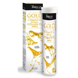 Inoplus Ino Plus Gold Vitamin C (1500mg) & Vitamin D3 (2000IU) Orange Flavor 20 eff.tabs