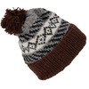 GURU SHOP Bobble Hat from Nepal, Virgin Wool Hat, Winter