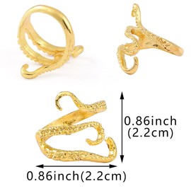 6 Pack Adjustable Knitting Loop Octopus-Shape Ring Knitting Rings Guide Finger Holder DIY Knitting Accessories for Knitting Braider Sewing