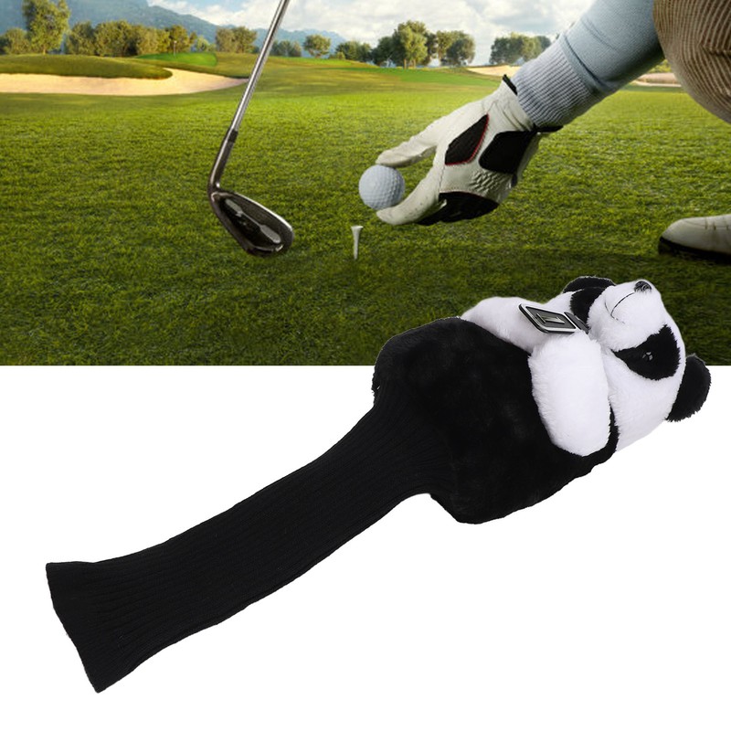 Golf Club Head Cover Plush Easy Cleaning Cute Panda Golf
