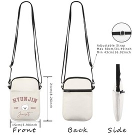 WCGXKO Korean Pop Gift Korean Group Merch Boys Group Est 1999 Dwaekki Crossbody Bag for Pop Music Lover