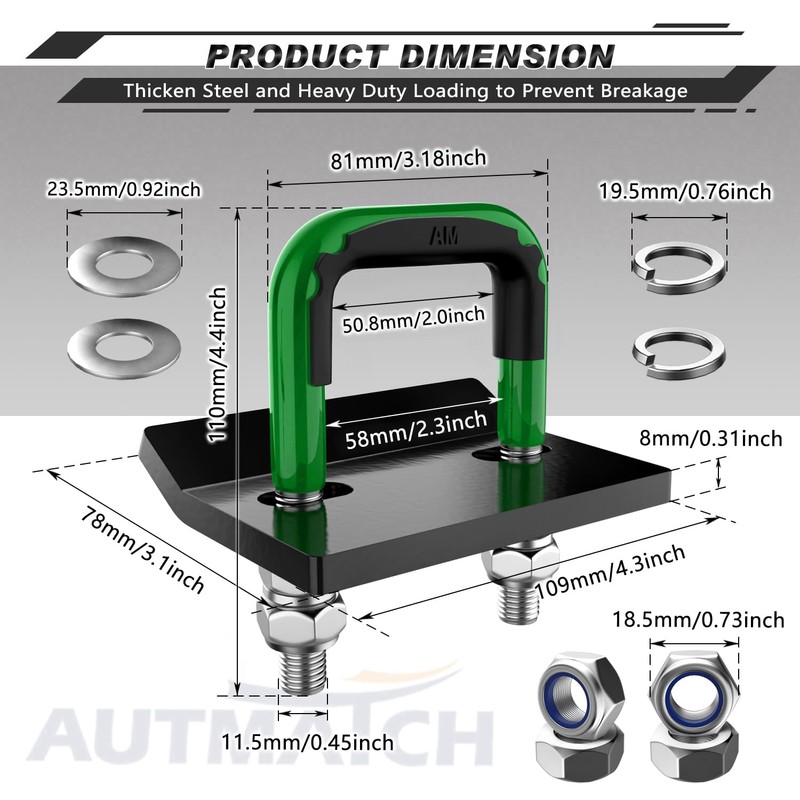 AUTMATCH Hitch Tightener Anti-Rattle Clamp, Heavy Duty Hitch Stabilizer for