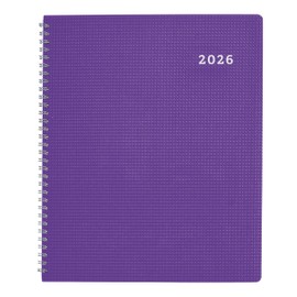 Brownline® 2026 DuraFlex Weekly Planner, Appointment Book, 12 Months, January to December, Twin-Wire Binding, 11" x 8.5", Purple (CB950V.PUR-26)