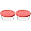 Pyrex 7200 Glass Bowls & 7200-PC Red Food Storage Replacement