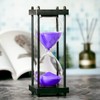 Hourglass Timer 60 Minute, Black Wooden Frame Decorative Sand Timer