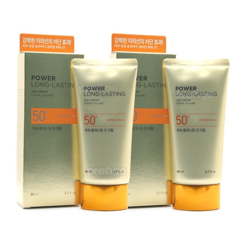 The Face Shop Power Long-Lasting Sun Cream 80ml x2 /