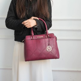 MKF Collection Tote Bag for Women, Vegan Leather Top-Handle Satchel Handbag Crossbody Purse