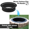 Baitedelai Outdoor Smokeless Fire Pit Ring 40 Inch Outer/36 Inch