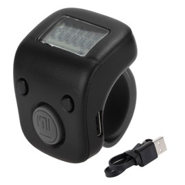 Digital Beads Counter Manual Ring Shape Mini Chanting Counting Tool for Buddhist MeditationWisdom Black
