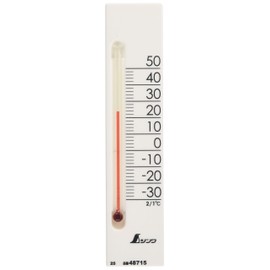 Shinwa Sokutei 48715 Petite Thermometer, Square, White, 5.3 inches (13.5 cm)