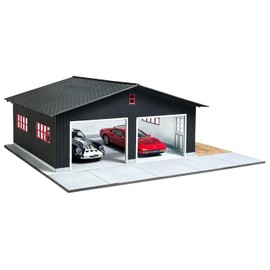 Cobaanii mokei SS-042 1/64 Sweet Style Garage Life Series 2 Car Garage Wooden Building Kit