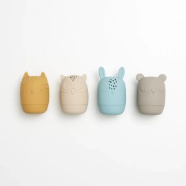 Bumble Bear Mold Free Silicone Bath Bathtub Toys, Baby 6-12 Months, Toddlers 1-3, Non Toxic - Sky