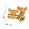 Heavy Duty Brass 3 Way Y Piece Hose Connector Tap