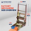 Dawnerz Heavy Duty 4 Inch x 30 Ft Ratchet Straps