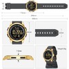 GOLDEN HOUR Ultra-Thin Minimalist Sports Waterproof Digital Watches Men with