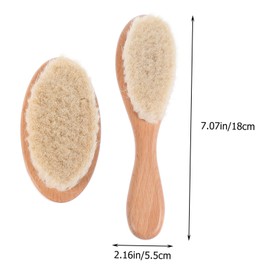 Kisangel 2Pcs Multipurpose Shredded Hair Brushes for Barbers Portable Hair Sweep Tools Light Yellow for Salon and Home Use