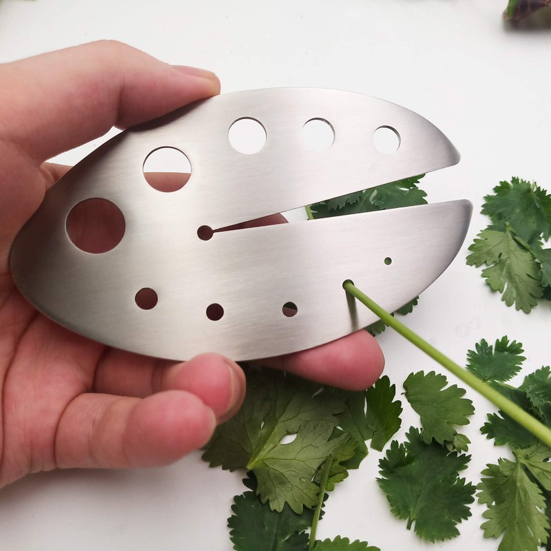 Herb Stripper, Stainless Steel Herb Leaf Stripping Tool, 11 holes