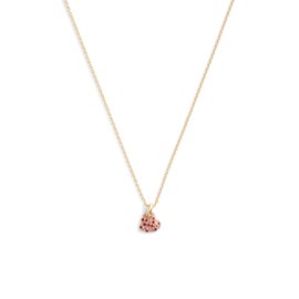 COACH Womens Pavé Heart Pendant Necklace