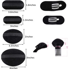 Hair Volume Bump Up Insert Clip, Hair Bump Up Comb Clip 6 Pieces Sponge Hair Clips Styling Insert Braiding Tool for Women Girls DIY Hairstyle
