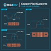 HoldRite 1/2 Inch Copper 2-Hole Strap, 50 Pack, Pipe Support,