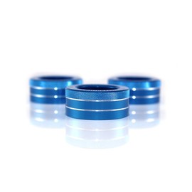 Xotic Tech AC Control Volume Knob Switch Button Ring Covers Trim Compatible with Subaru BRZ or Scion FR-S or Toyota 86 GT86 FT86 2013-up (Blue) -3pcs