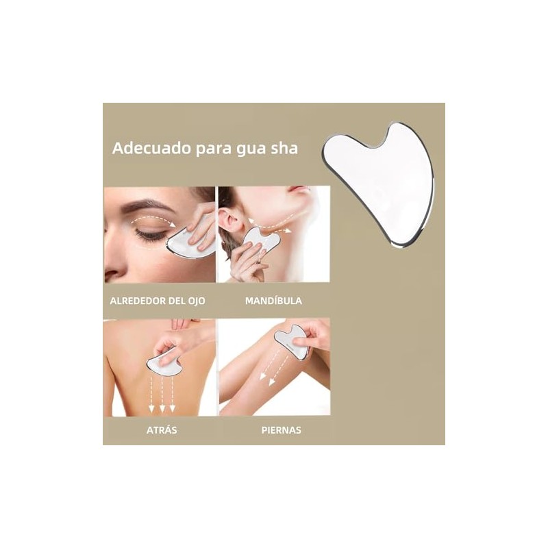Juego de 2 Piezas Herramientas Faciales - Gua Sha de