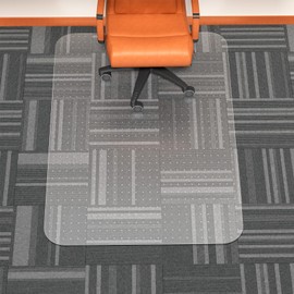 WASJOYE 36" x 55" Office Chair Mat for Carpet, Transparent Chair Mat for Carpet with Non-Slip Studded for Home and Office