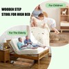 Wooden 2 Step Stool for High Beds, Moderate & Applicable