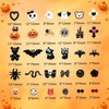12 Grids Halloween Nail Charms 3D Gothic Flatback Pumpkin Ghost
