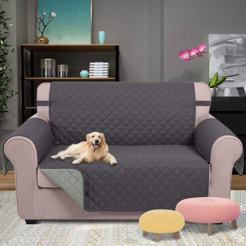 U-NICE HOME Loveseat Sofa Cover Reversible Couch Cover for Dogs