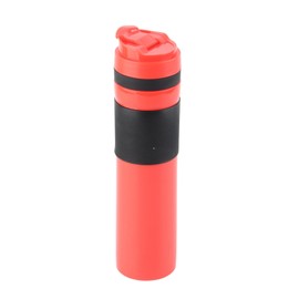 Ausla Portable Coffee Press Bottle 350 ml with Filter Mesh, Leak-Proof, for Travel, Tea Preparation (Red)