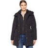 Cole Haan Women's Taffeta Down Coat with Bib Front and