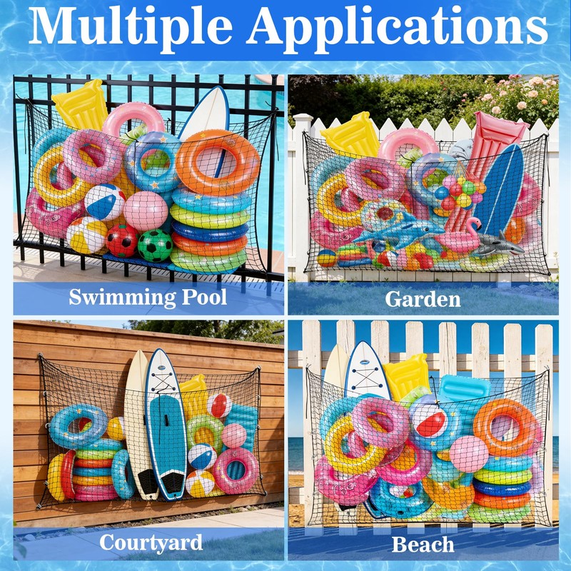 Extra Large Pool Float Storage Bag,79×47 in Hanging Pool Toy