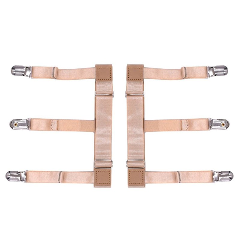 Jixin4you 2-piece Set, Shirt Garter, Men's, Women's, Stretch, Leak Proof,