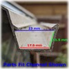 Greenhouse gutter outlet and blank end set fits 23 x
