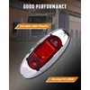cciyu 8x Red Light LED Trailer Marker Light w/Chrome Bezel