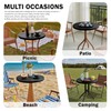 vctops 100% Waterproof Pu Leather Round Table Cloth Cover, Oil